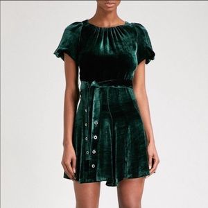 MOVING SALE Sandro Paris Green Velvet Dress